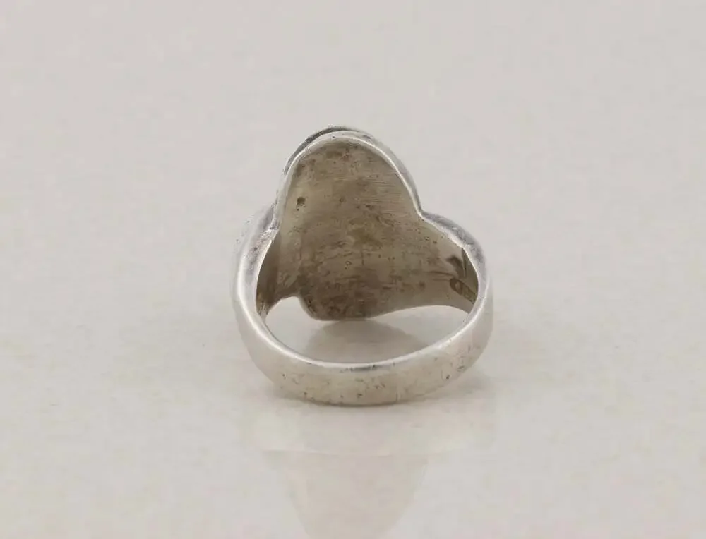 Sterling Silver Ribbed Textured Dome Ring Size 5 1/2 Petite Woman Pinky